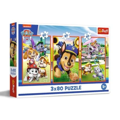 Afbeelding van Trefl Puzzle 3 x 80 Paw Patrol (240 onderdelen)