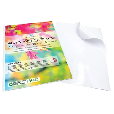 Afbeelding van Evergreen Goods fotopapier, zelfklevend, A4, hoge resolutie spatwaterdichte druk, 50 vellen