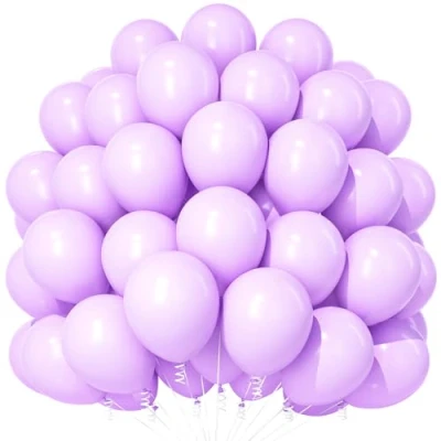 Afbeelding van Teselife 100 stuks latexballonnen voor verjaardagsfeest, bruiloft, verloving, babyshower, bruidsfeest, 30,5 cm, pastelpaars