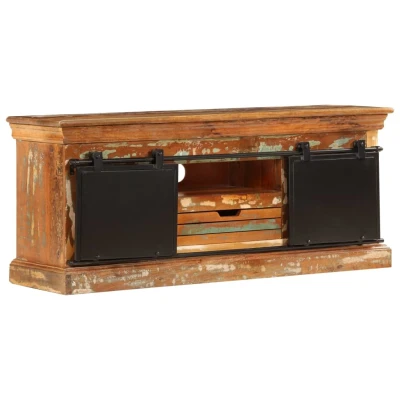 Afbeelding van Tv meubel 110x30x45 cm massief gerecycled hout