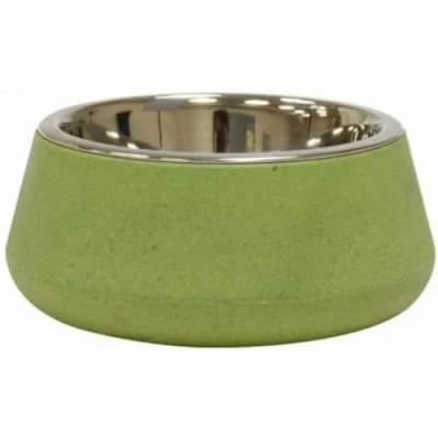 Afbeelding van croci eetkom voor honden 472 ml bamboo en losse inox pot, het gemak van onderhoud