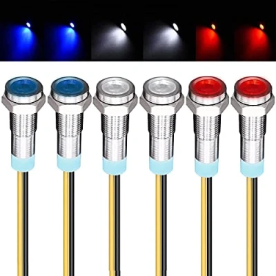Afbeelding van GUUZI 6 stuks, 220 V 230 V, mm, led paneel, driver, dash, waarschuwingslicht, indicator, lamp, dash richtingslampen (rood/blauw/wit)