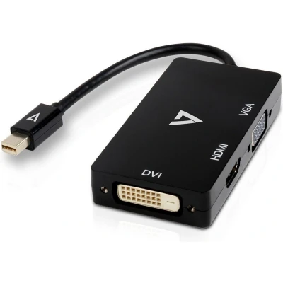 Afbeelding van Adapter Mini DisplayPort naar VGA/DVI/HDMI V7 V7MDP VGADVIHDMI 1E Zwart