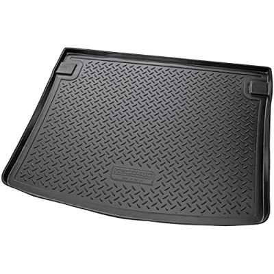 Afbeelding van Recambo Kofferbakmat van hoogwaardig rubber voor VW Caddy III, IV, vanaf 2003, twee schuifdeuren, perfecte pasvorm met rand