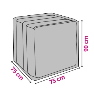 Afbeelding van Tuinkussenhoes Perel 75 x 90 cm (PP, Grijs)