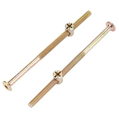 Afbeelding van 10 stuks zeshoekige stopcontacten met platte kop, M6 x 30/70/75/80/85/90/100/110/120 mm zeskantstekker hamer kruismoer (6 120 mm)