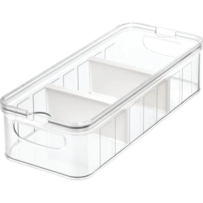 Afbeelding van IDesign Crisp Koelkast Opbergbox Met Verdelers 38,1 X 16,5 Cm Transparant