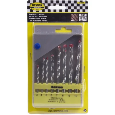 Afbeelding van Benson Steen Boorset Cassette 3 t/m 10 mm 8 delig