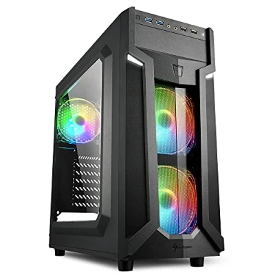 Afbeelding van Sharkoon VG6 W RGB Midi tower PC behuizing Zwart