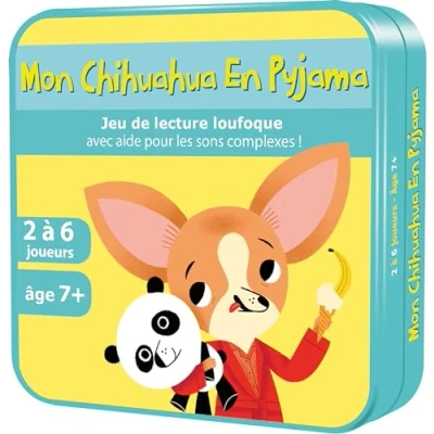 Afbeelding van Asmodee Aritma Mon Chihuahua in pyjama, gezelschapsspellen, kaartspellen, spel voor kinderen en familie, leesspel, educatief vanaf 7 jaar, 2 tot 6 spelers, 10 minuten, Franse versie