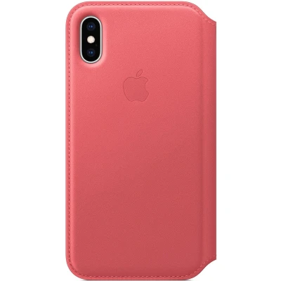 Afbeelding van MRX12ZM/A Apple Leather Folio Case iPhone Xs Peony Pink
