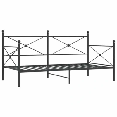 Afbeelding van Slaapbank zonder matras 107x203 cm staal zwart
