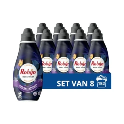 Afbeelding van 8x Robijn Klein &amp; Krachtig Wasmiddel Black Velvet 19 Wasbeurten 665 ml