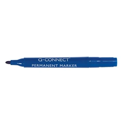 Afbeelding van Q Connect, Marker, Permanente marker met ronde punt (Blauw, 2 mm, 1 x)
