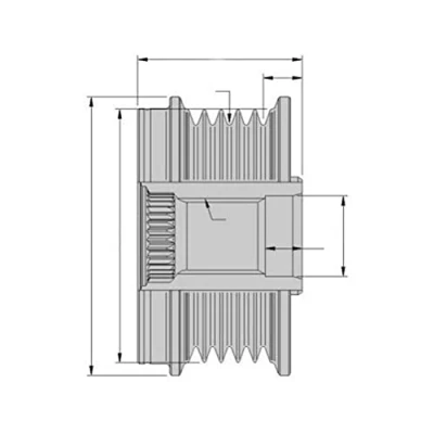 Afbeelding van HELLA 9XU 358 038 031 Dynamovrijloop 42,8 Met kap MERCEDES BENZ: Sprinter 2 T Van, G Class Off Road, 3 Van