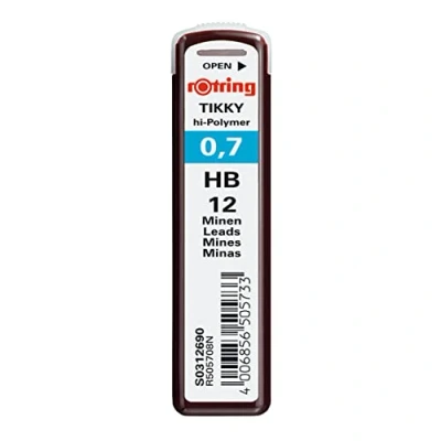 Image de rotring Etui de mines pour porte retractable Tikky, 0,7 mm, graduation: HB