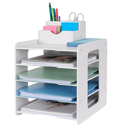 Afbeelding van BlayaAdd Brievenbak Bureau organizer, A4, documententas voor thuis, kantoor, school (5 niveaus)