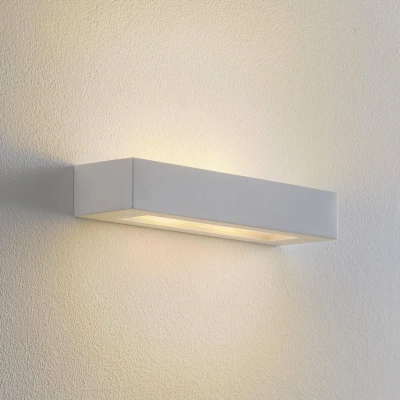 Afbeelding van Lindby wandlamp 2lichts gips, metaal, glas H: 6 cm E14 wit