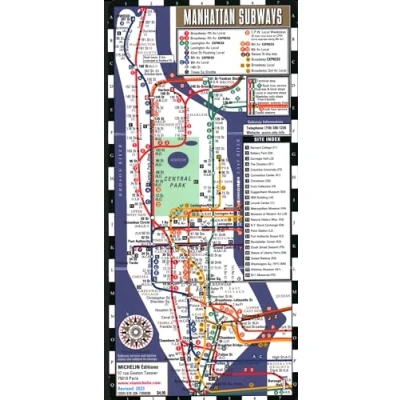 Afbeelding van Streetwise Manhattan Bus Subway Map &amp; of Manhattan, New York