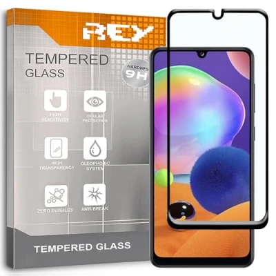 Afbeelding van Displaybeschermfolie voor Samsung Galaxy A31, gebogen, zwart, premium gehard glas, 3D / 4D 5D