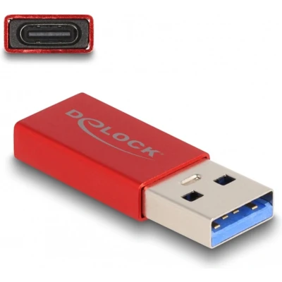 Afbeelding van Delock Verloopstekker USB Type A naar C (USB A, C, 3.60 cm), Data + Video Adapter, Blauw