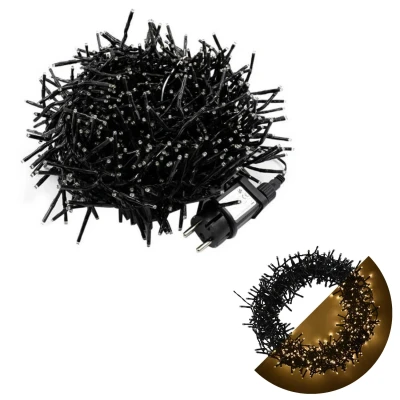 Afbeelding van Cheqo® Kerstboomverlichting Micro Clusterverlichting Kerstlampjes LED Verlichting Kerstverlichting voor Binnen en Buiten 400 8 Meter Warm Wit