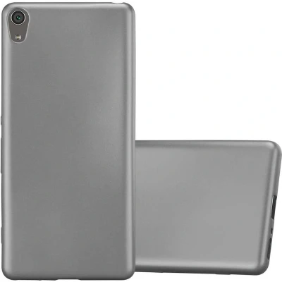 Afbeelding van Cadorabo Hoesje geschikt voor Sony Xperia XA in METALLIC GRIJS Beschermhoes gemaakt van flexibel TPU silicone Case Cover