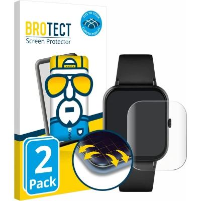 Afbeelding van BROTECT Schermbeveiliging voor volledig scherm, Smartwatch beschermfolie, Transparant