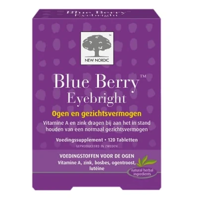 Afbeelding van New Nordic Blue Berry Eyebright, 120 Stuk, Tablet