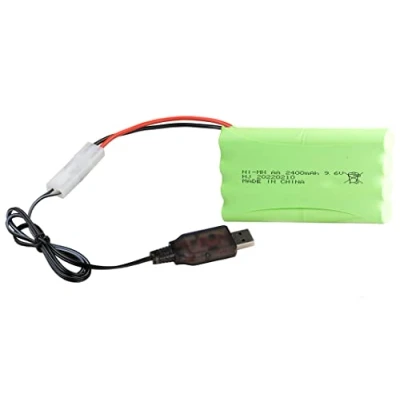 Afbeelding van Yangers 9,6 V 2400 mAh NI MH batterij RC oplaadbare batterijen Tamiya Plug Connector met USB oplader set voor Car Off Road Truck Jumper Vehicle Drift Monster Toys