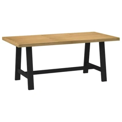 Image de vidaXL Table à manger NOAIN pieds en forme de A 180x90x75cm massif pin4100045