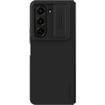 Afbeelding van Nillkin CamShield Siliconen Hoesje Geschikt voor Samsung Galaxy Z Fold 5 Back Cover met Camera Slider Zwart