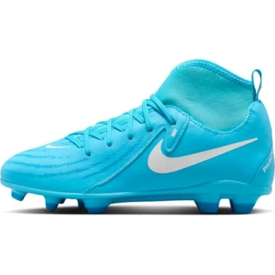 Afbeelding van Nike Performance JR Phantom LUNA II CLUB FG/MG Unisex Voetbalschoenen met kunststof noppen voor kinderen, Maat: 38.5, Blue fury/white