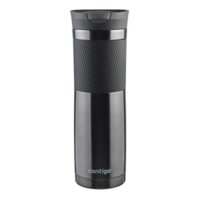 Afbeelding van Contigo Byron Snapseal Roestvrijstalen thermosbeker, lekvrije beker, koffiemok met gemakkelijk te reinigen BPA vrij deksel, 720 ml, staalgrijs