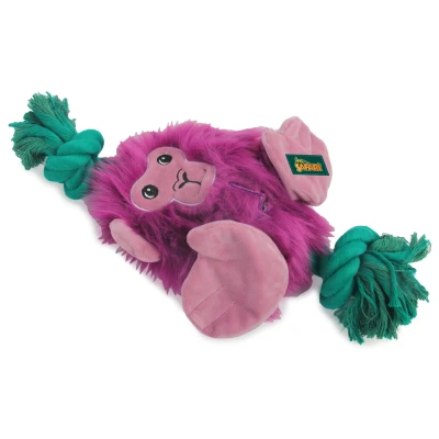 Afbeelding van All For Paws Safari Big Foot Monkey Hondenspeelgoed 31 cm Paars
