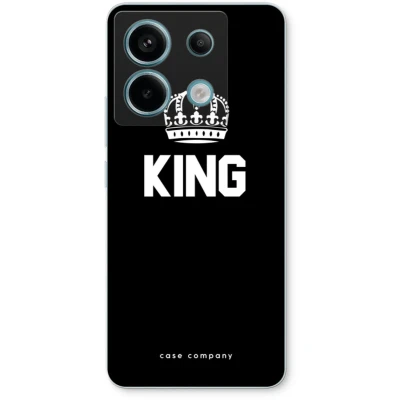 Afbeelding van Case Company® hoesje geschikt voor Xiaomi Redmi Note 13 Pro 5G King zwart Soft Cover Telefoonhoesje Bescherming aan alle Kanten en Schermrand