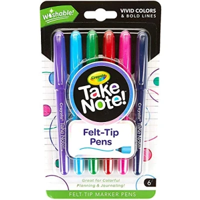Afbeelding van Crayola 6st. Take Note Afwasbare Viltstiften