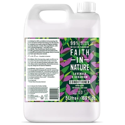 Afbeelding van Faith in Nature Lavender &amp; Geranium Conditioner Navulverpakking 5LT