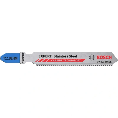 Image de BOSCH 2608900562 Lame de scie sauteuse T 118 EHM Expert Acier inoxydable (paquet 3)