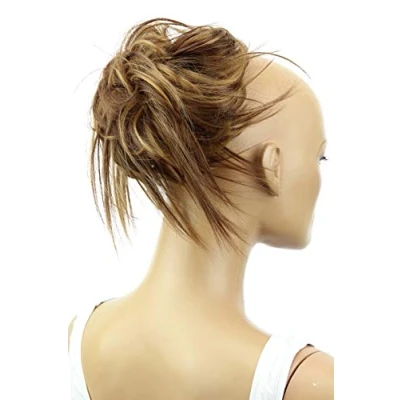 Afbeelding van Prettyshop XXL haarstuk, haarelastiek, volume, golvend, blond mix, G23F