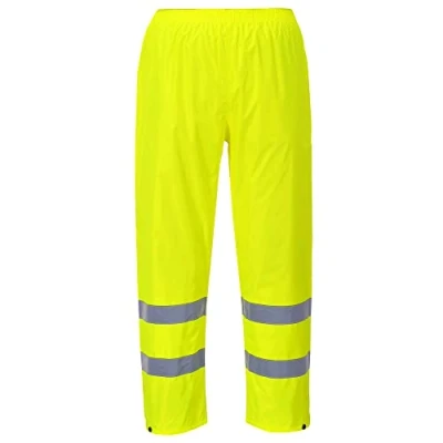 Afbeelding van Regenbroek Geel Maat 4 XL met reflecterende striping