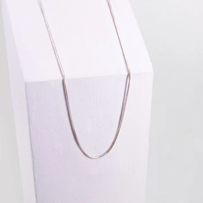 Afbeelding van Ponytail &amp; Co® Ketting met slang schakel Dames Staal roségoudverguld 38 cm