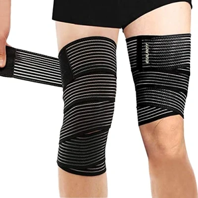 Afbeelding van EULANT 2 stuks 180 cm elastische bandage, elleboogbeschermer/kniebrace, enkel, dijen, compressie, sportbandage