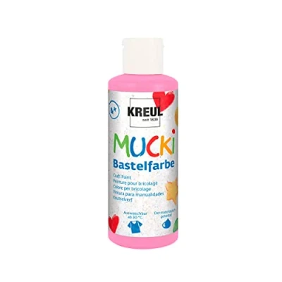 Afbeelding van MUCKI Rosé Knutselverf 80ml Dermatologisch getest, parabenenvrij, glutenvrij, lactosevrij, veganistisch