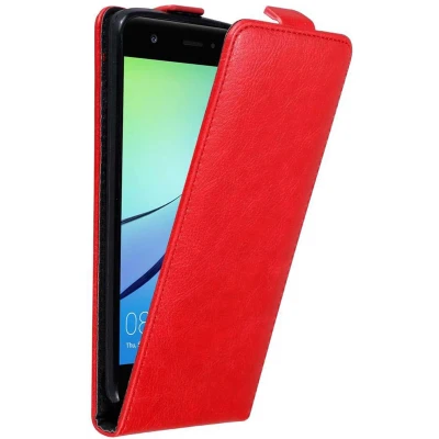Afbeelding van Cadorabo Hoesje geschikt voor Huawei NOVA in APPEL ROOD Beschermhoes flip design Case Cover met magnetische sluiting