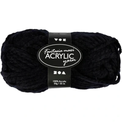 Afbeelding van Creativ Company Fantasia Acrylwol, 45 m, zwart, Maxi, 50 g