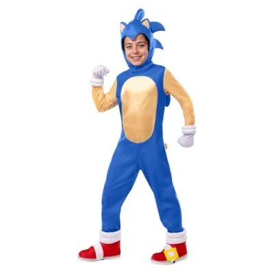 Afbeelding van Funidelia Sonic Deluxe kostuum voor meisjes en jongens, videogames films bioscoop, kinderkostuum accessoires Halloween, carnaval feesten. Maat 7 9 jaar