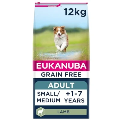 Afbeelding van Eukanuba Hondenvoer Graanvrij Lam Adult Small Medium 12 kg
