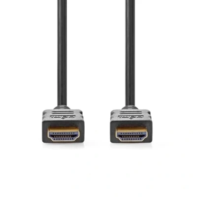 Afbeelding van Nedis High Speed ​​HDMI Kabel met Ethernet HDMI Connector 4K@60Hz ARC 18 Gbps 2.00 m Rond PVC Zwart Doos