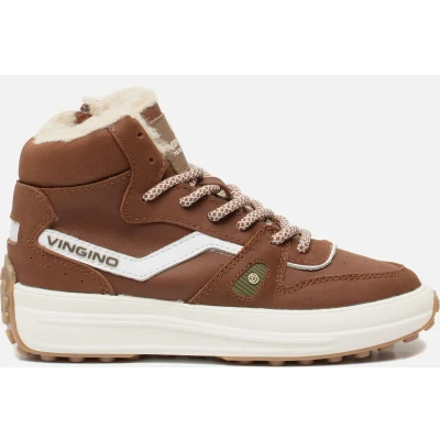 Afbeelding van Vingino MAX MID Sneakers hoog voor kinderen, Maat: 32, Brown Leer en textiel